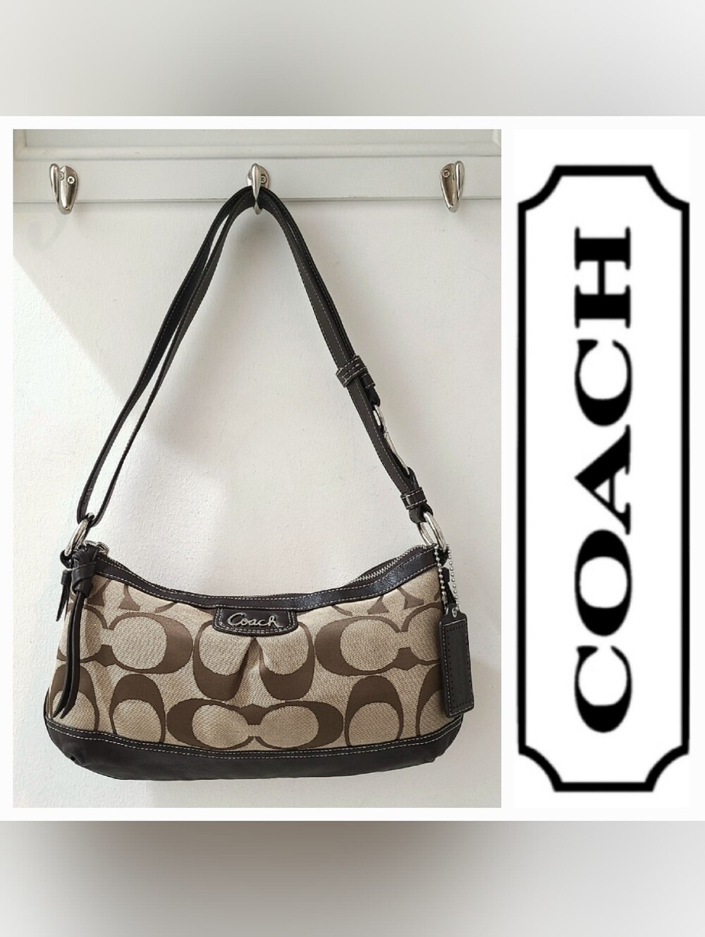 Coach Park Signature East West (EW) Duffle Bag Crossbody Shoulder Bag #F19731